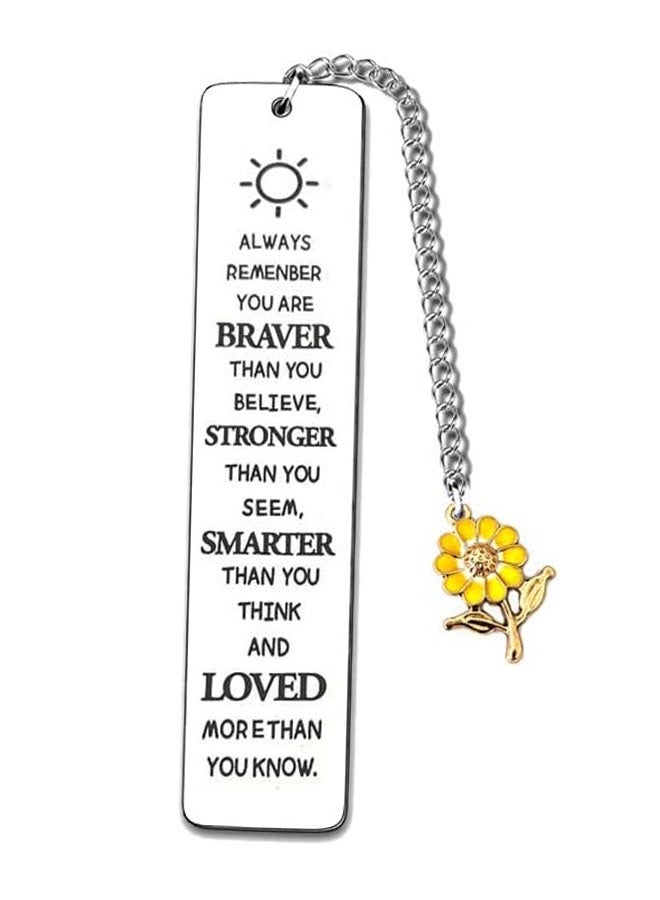 Inspirational Gifts Bookmarks for Girls Women Always Remember You are Braver Bookmark - Image 1